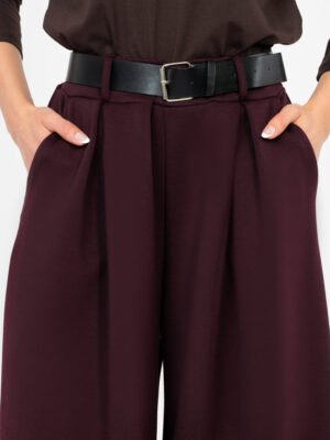 Alternative view of Stilingos, plačios palazzo stiliaus kelnės "MEIDA"  tamsi violetinė