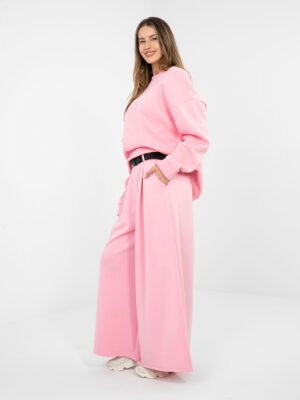 Alternative view of Stilingos, plačios palazzo stiliaus kelnės "MEIDA"  rožinė