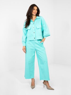 Alternative view of Modernūs marškiniai-švarkelis "RIVELLA" mėtinė