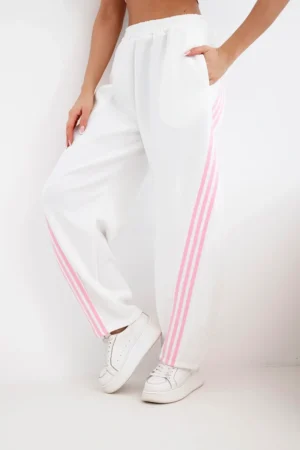 Sviestines kelnes su juostom 7819 balta