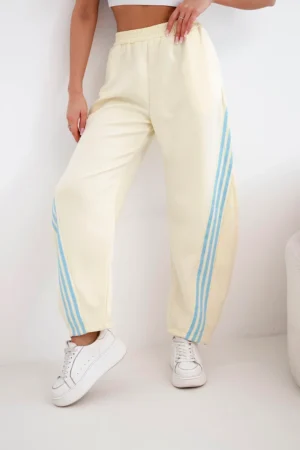 Sviestines kelnes su juostom 7819 geltona