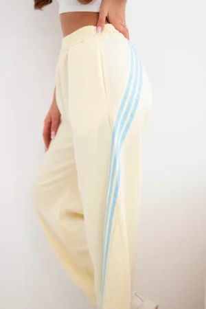 Sviestines kelnes su juostom 7819 geltona