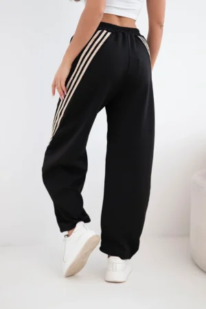 Sviestines kelnes su juostom 7819 juoda