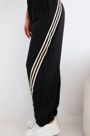 Sviestines kelnes su juostom 7819 juoda