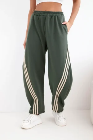 Sviestines kelnes su juostom 7819 khaki