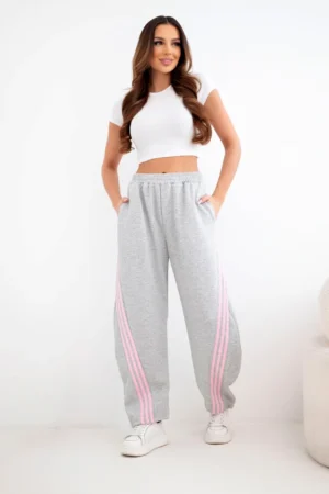 Sviestines kelnes su juostom 7819 pilka