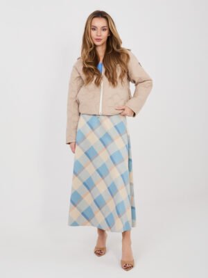 Striukė su reljefiniu gėlių raštu "MEDA" smėlio