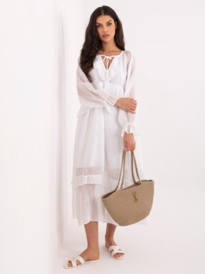 Švelnios elegancijos suknelė "KELLY" balta