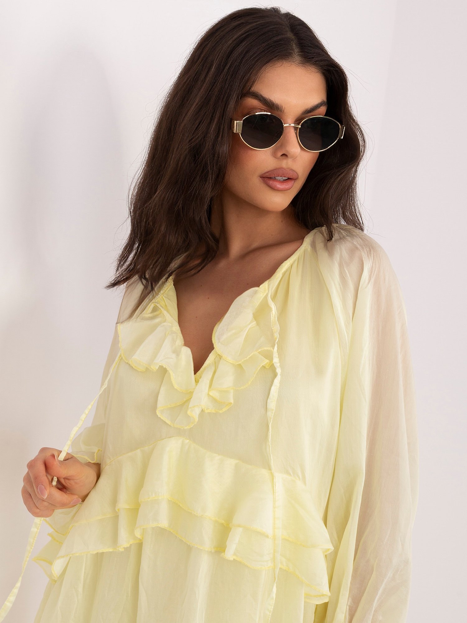 Švelnios elegancijos suknelė "KELLY" šviesi geltona - Image 5