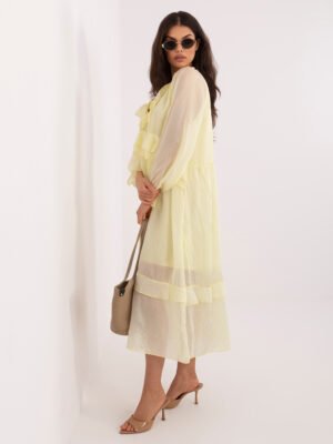 Alternative view of Švelnios elegancijos suknelė "KELLY" šviesi geltona