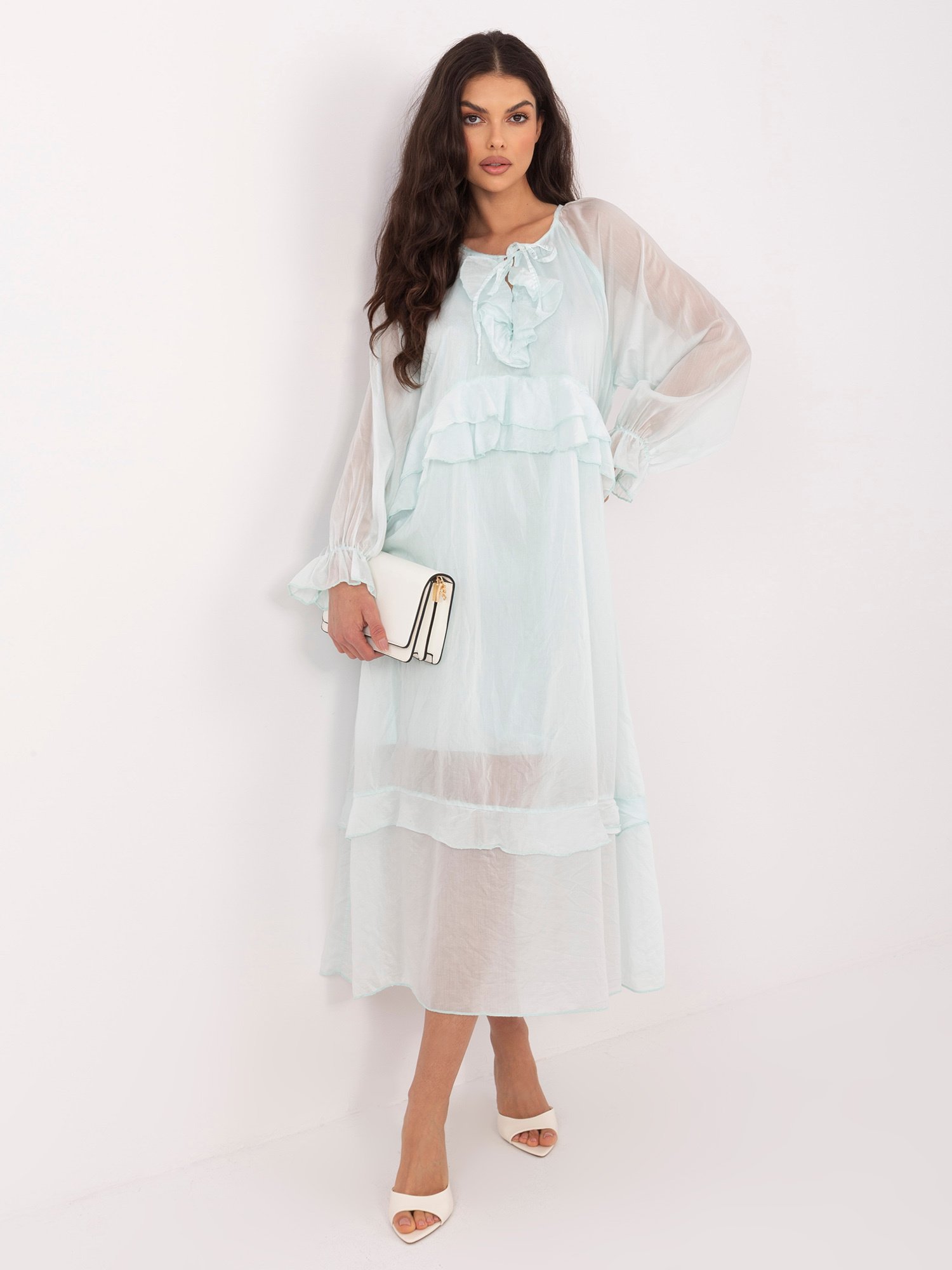 Švelnios elegancijos suknelė "KELLY" mėtinė