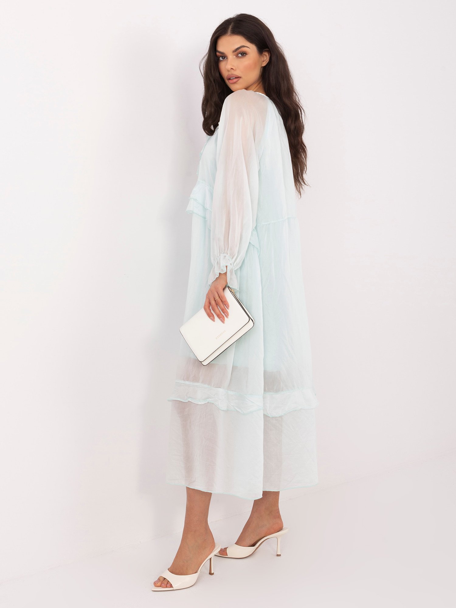 Švelnios elegancijos suknelė "KELLY" mėtinė - Image 3