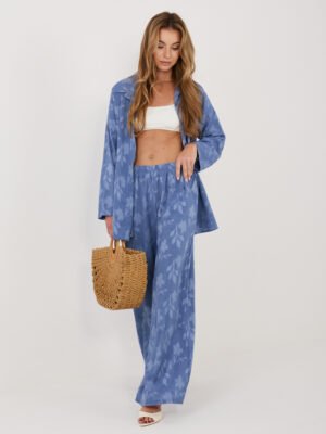 Alternative view of Lengvas marškinių ir laisvų kelnių komplektas "BLAIR" mėlyna