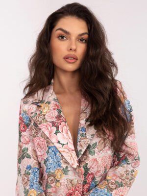 Alternative view of Stilingas gėlių rašto švarkas "Casandra" rožinė