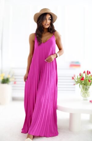 Ilga plisuota maxi suknele COLINE