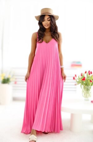 Ilga plisuota maxi suknele COLINE