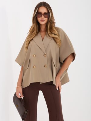 Vasarinis oversize paltukas "DEBBY" tamsi smėlio