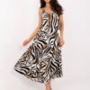 Ilga vasarinė zebra rašto suknelė "ALIRA" juoda